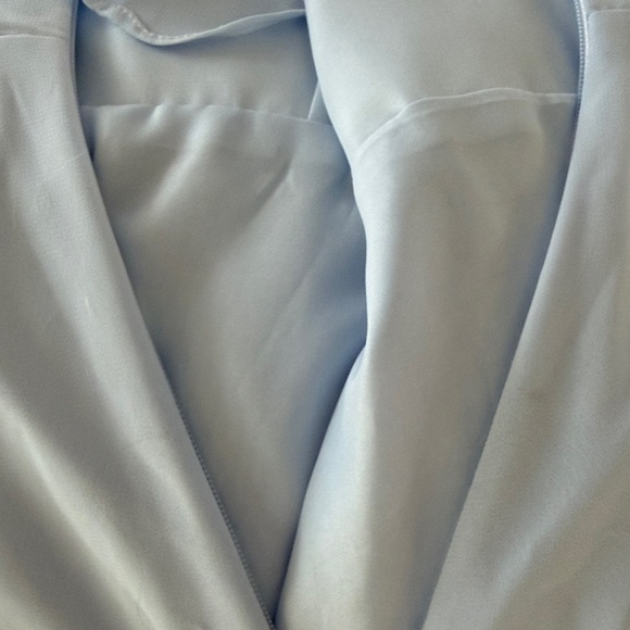 Revelry Elegant Light Blue Ruffle Maxi Dress - Picture 9 of 9